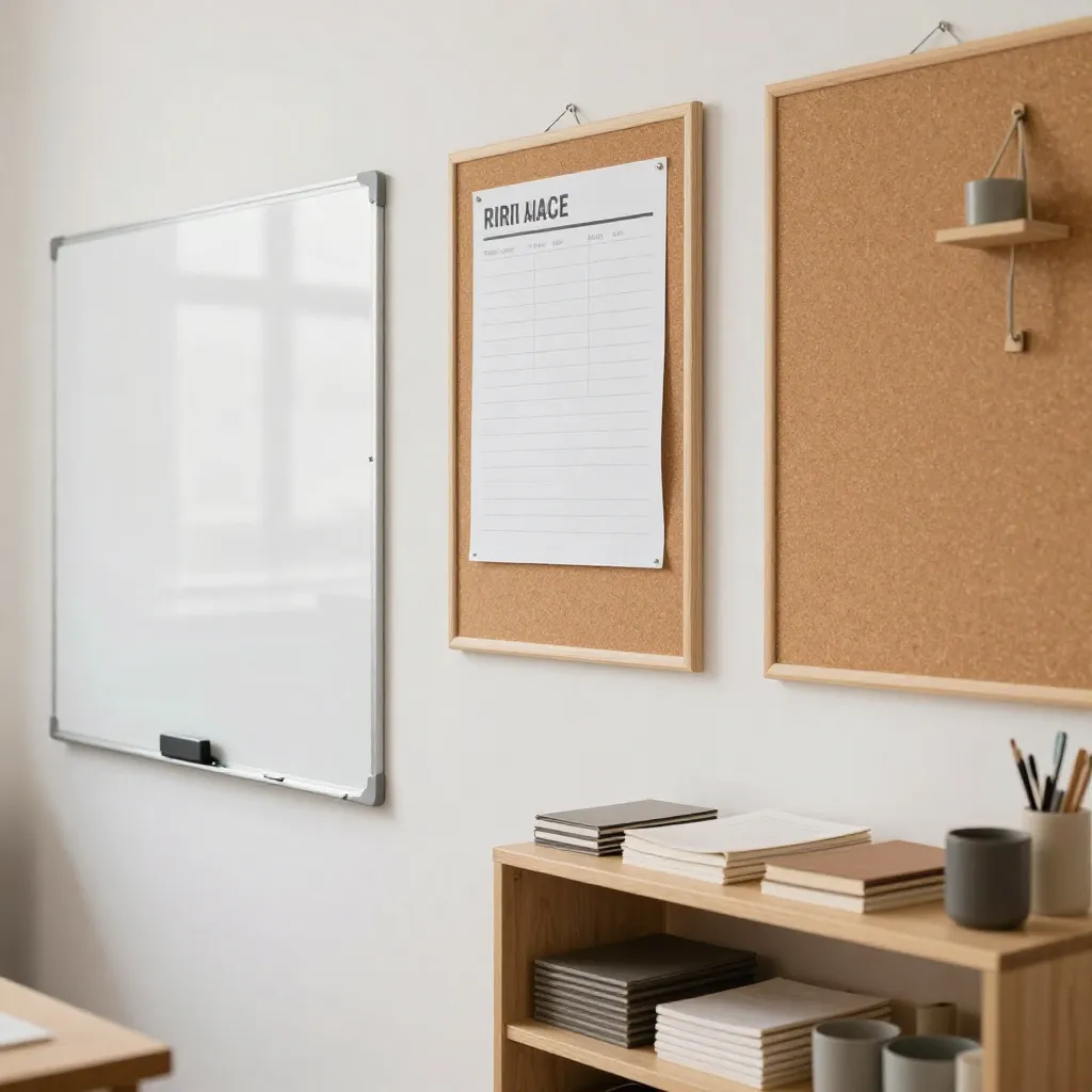 Pizarra blanca para oficina moderna